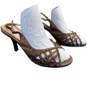 Dress Barn Women’s Brown Dress Heels size 6.5 sequin detail